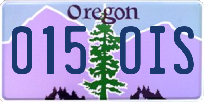 OR license plate 015OIS