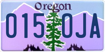 OR license plate 015OJA