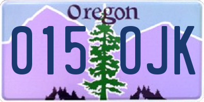 OR license plate 015OJK