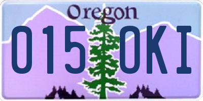 OR license plate 015OKI