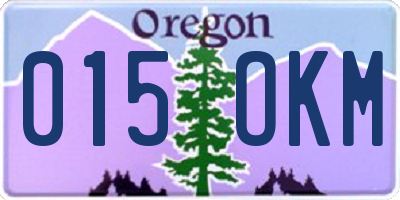 OR license plate 015OKM
