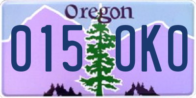 OR license plate 015OKO