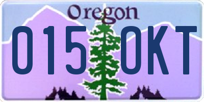 OR license plate 015OKT