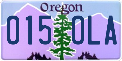 OR license plate 015OLA