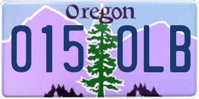 OR license plate 015OLB