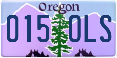 OR license plate 015OLS