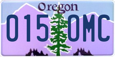 OR license plate 015OMC