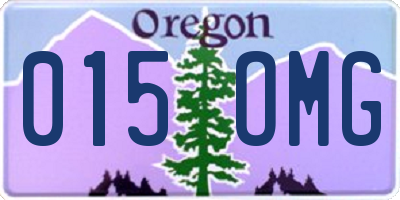 OR license plate 015OMG