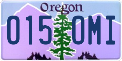 OR license plate 015OMI