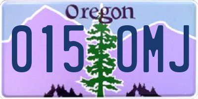 OR license plate 015OMJ