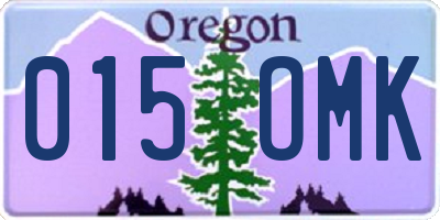 OR license plate 015OMK