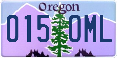 OR license plate 015OML