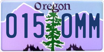 OR license plate 015OMM