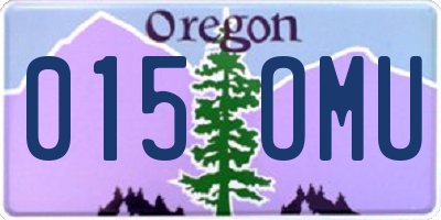 OR license plate 015OMU