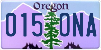 OR license plate 015ONA