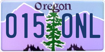 OR license plate 015ONL
