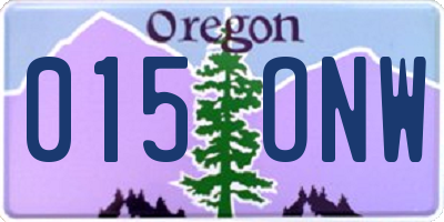 OR license plate 015ONW