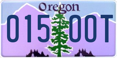 OR license plate 015OOT