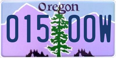 OR license plate 015OOW