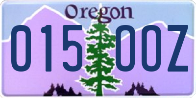 OR license plate 015OOZ