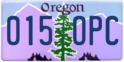 OR license plate 015OPC