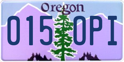 OR license plate 015OPI