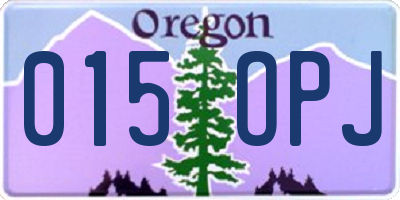 OR license plate 015OPJ