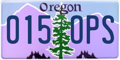 OR license plate 015OPS