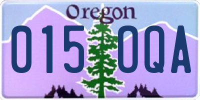 OR license plate 015OQA