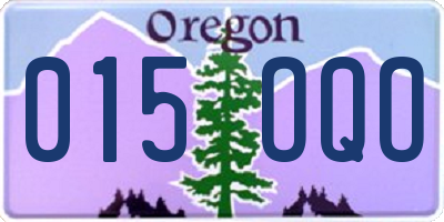 OR license plate 015OQO