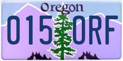 OR license plate 015ORF
