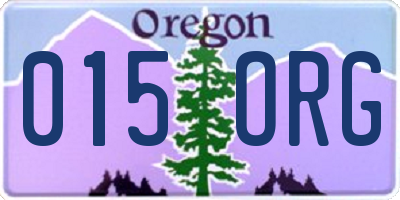 OR license plate 015ORG