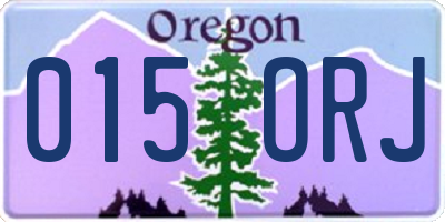 OR license plate 015ORJ