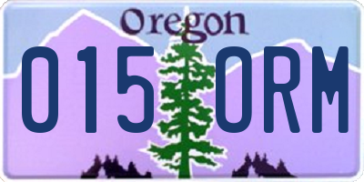 OR license plate 015ORM