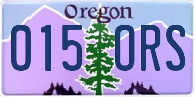 OR license plate 015ORS