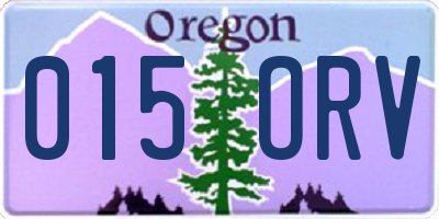 OR license plate 015ORV