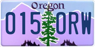 OR license plate 015ORW