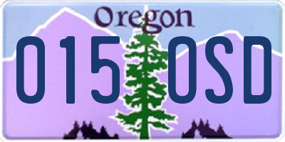 OR license plate 015OSD