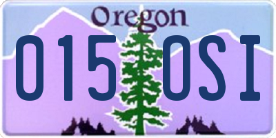 OR license plate 015OSI