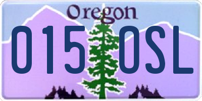 OR license plate 015OSL