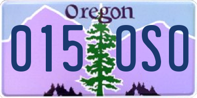 OR license plate 015OSO