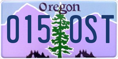 OR license plate 015OST
