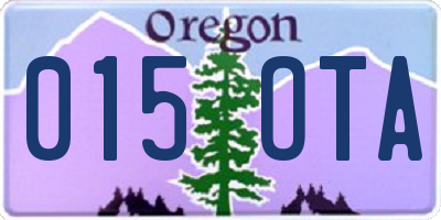 OR license plate 015OTA