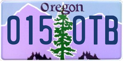 OR license plate 015OTB