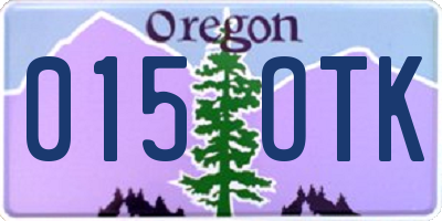 OR license plate 015OTK