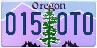 OR license plate 015OTO