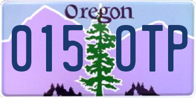 OR license plate 015OTP