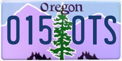OR license plate 015OTS