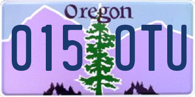 OR license plate 015OTU