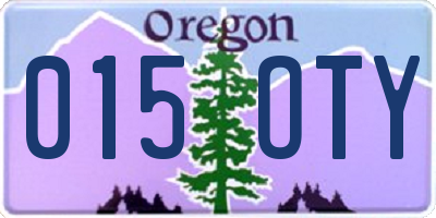 OR license plate 015OTY